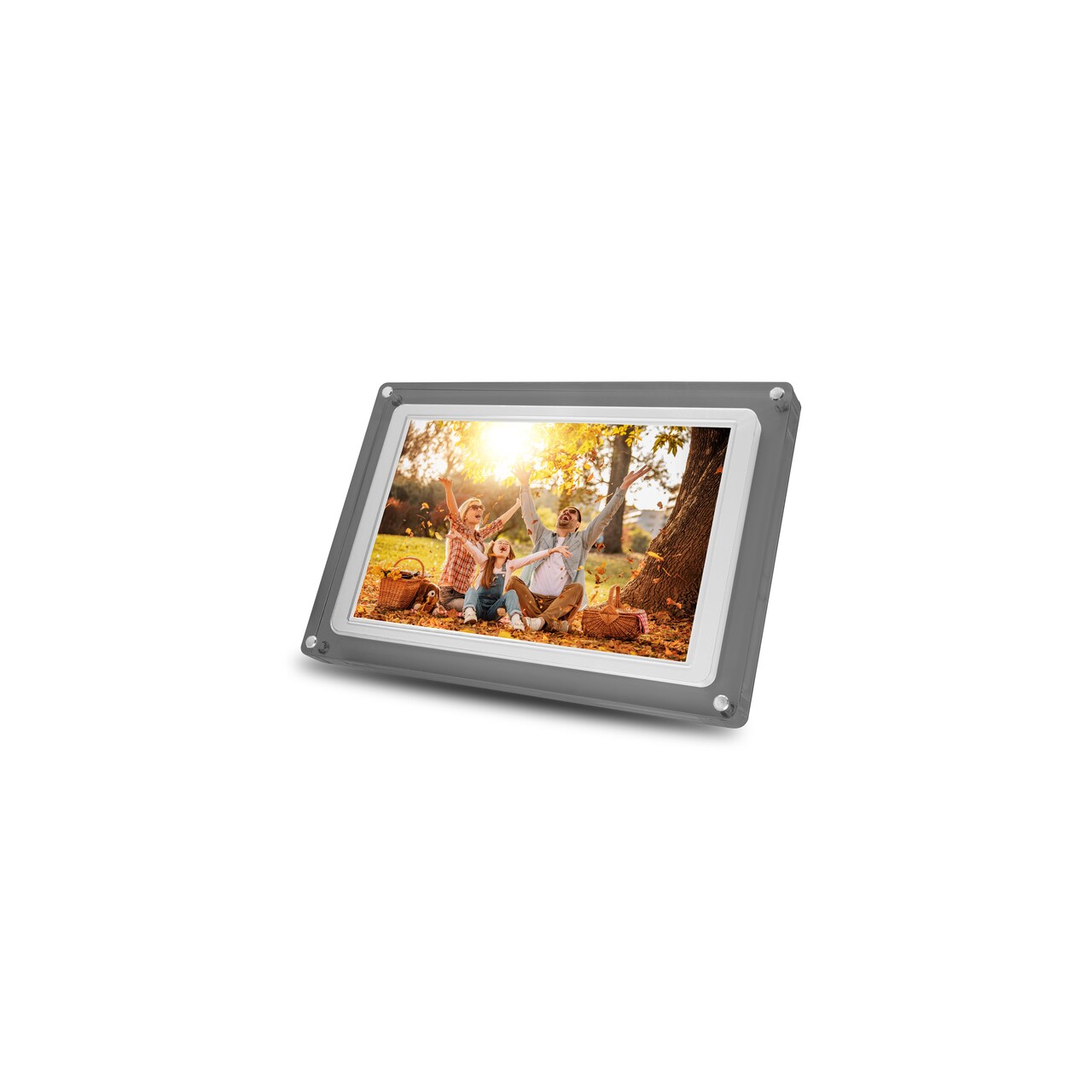 MNDPF101CLR 10.1" Smart Photo Frame with Frameo (White/Smoke)